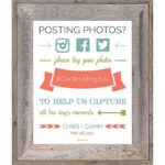 Super Cute Free Printable Wedding Hashtag Sign Weddbook