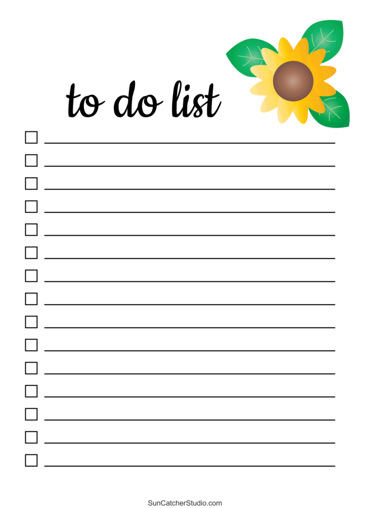 To Do List Free Printable PDF Templates Things To Do DIY Projects 