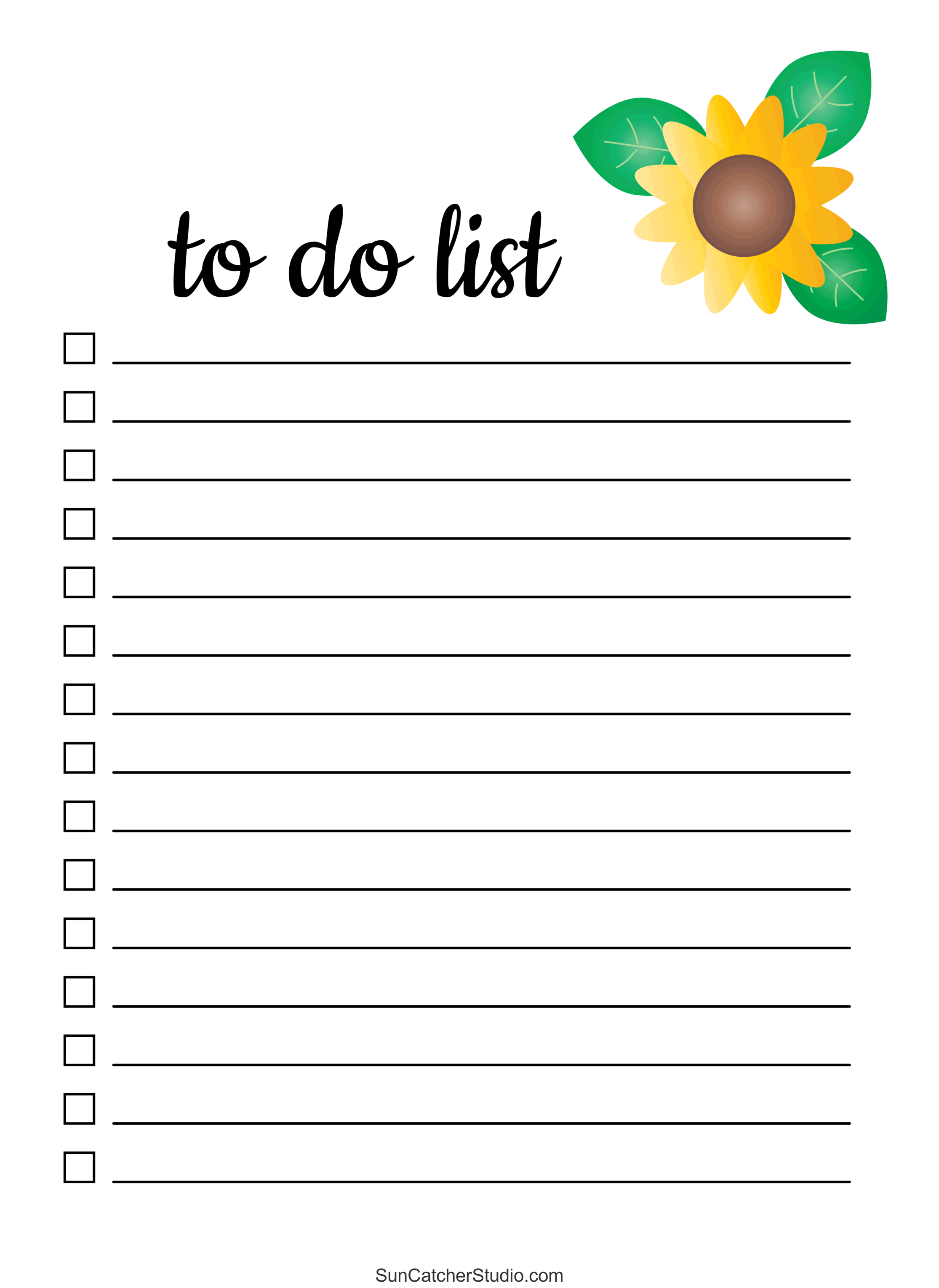 To Do List Free Printable PDF Templates Things To Do DIY Projects