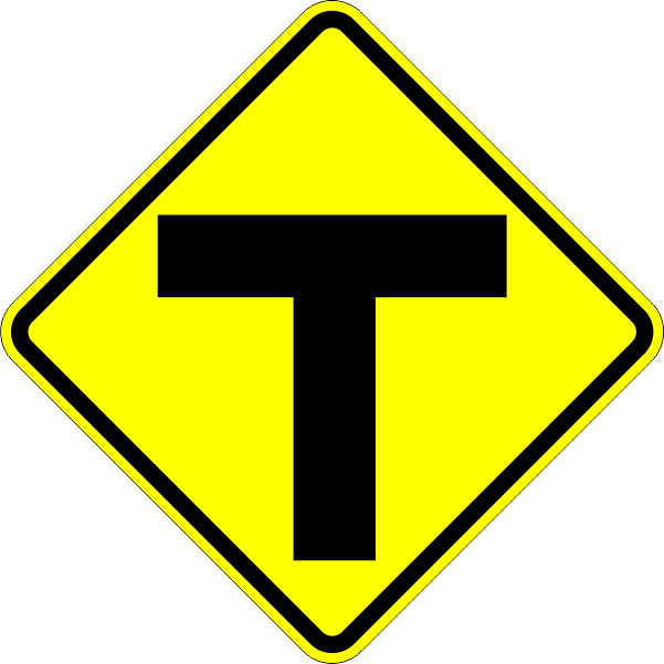 W2 4 T Intersection Warning Sign Time Signs Manufacturing