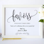 Wedding Favors Sign Favors Sign Template Favors Sign Printable Favors
