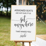 Wedding Seating Sign Rustic Wedding Decor Wedding Signs Assigned Seats