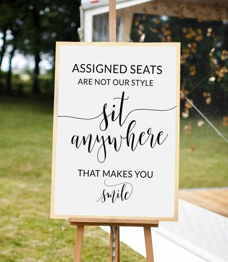 Wedding Seating Sign Rustic Wedding Decor Wedding Signs Assigned Seats 