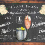 Wedding Signature Drinks Sign Printable Drink Sign Wedding Bar Menu