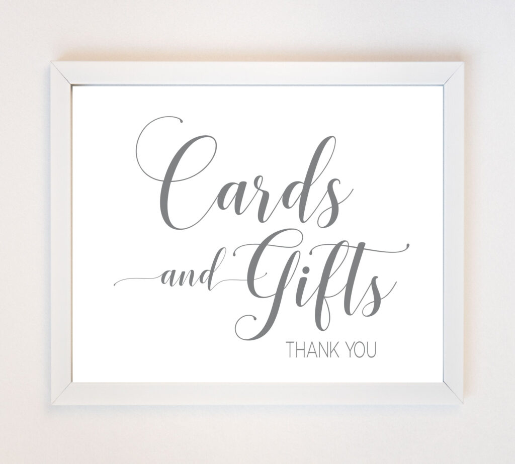 Wedding Signs Cards And Gifts Sign DIY PRINTABLE Instant Download