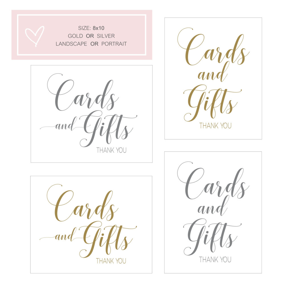 Wedding Signs Cards And Gifts Sign DIY PRINTABLE Instant Download