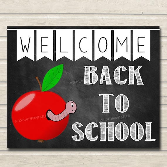 Welcome Back To School Sign Classroom Decor Apple School