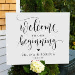 Welcome To Our Wedding Sign Printable Wedding Welcome Sign