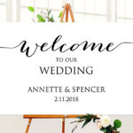 Welcome To Our Wedding Sign Wedding Welcome Sign Printable Etsy