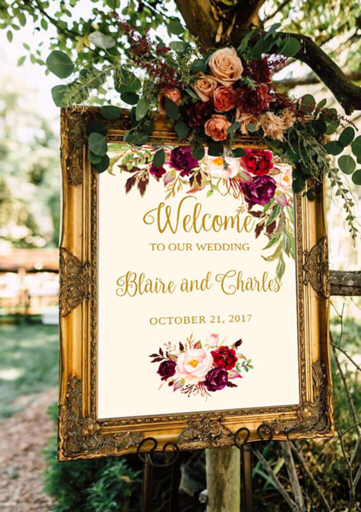 Welcome Wedding Sign Template Editable Three Sizes 16x20 Etsy 